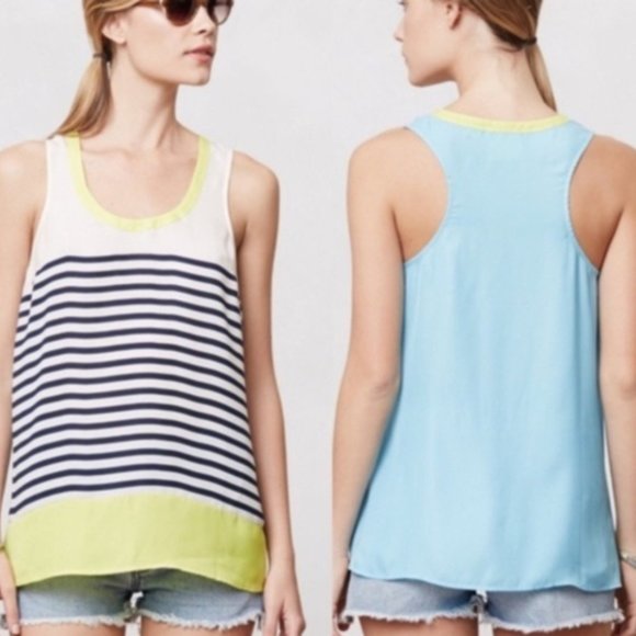 Bright & Colorful Anthropologie|Maeve Persephone Color Block Striped Tank - XS - Picture 7 of 7